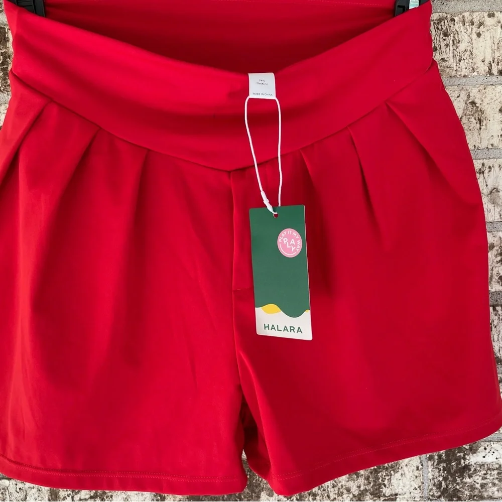 HALARA Bright Red Athletic Shorts - Picture 4 of 5
